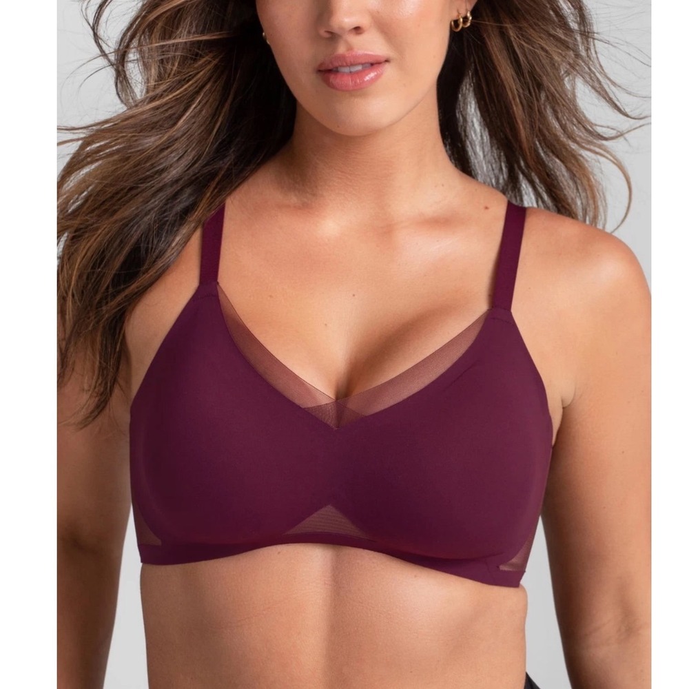 Honeylove Crossover Bra Burgundy 36B/C